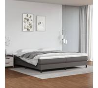 vidaXL Struttura Letto a Rete a Molle Grigio 200x200 cm in Similpelle