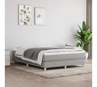 vidaXL Struttura Letto a Rete a Molle Grigio Chiaro 140x190 cm Tessuto