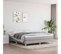 vidaXL Struttura Letto a Rete a Molle Grigio Chiaro 160x200 cm Tessuto
