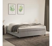 vidaXL Struttura Letto a Rete a Molle Grigio Chiaro 160x200 cm Velluto