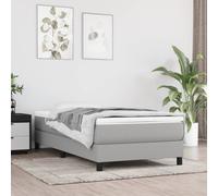 vidaXL Giroletto a Molle Grigio Chiaro 80x200 cm in Tessuto