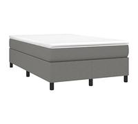 vidaXL Struttura letto a rete Giroletto a molle in tessuto Grigio scuro 120x200 cm