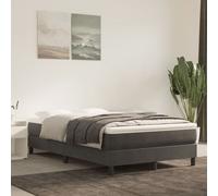vidaXL Struttura Letto a Rete a Molle Grigio Scuro 120x200 cm Velluto