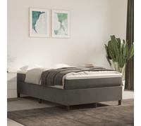 vidaXL Giroletto a Molle Grigio Scuro 120x200 cm in Velluto