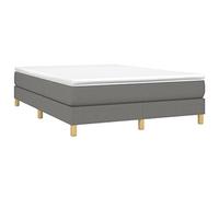vidaXL Giroletto a Molle Grigio Scuro 140x190 cm in Tessuto