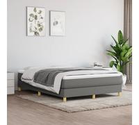 vidaXL Giroletto a Molle Grigio Scuro 140x190 cm in Tessuto
