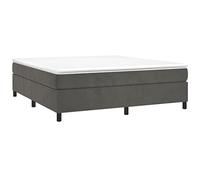 vidaXL Giroletto a molle in velluto 160x200 cm Grigio scuro