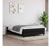 vidaXL Struttura Letto a Rete a Molle Nero 140x190 cm in Tessuto