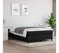 vidaXL Struttura Letto a Rete a Molle Nero 140x200 cm in Tessuto