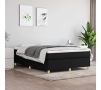 vidaXL Struttura Letto a Rete a Molle Nero 140x200 cm in Tessuto
