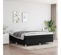 vidaXL Struttura Letto a Rete a Molle Nero 180x200 cm in Tessuto