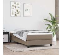 vidaXL Giroletto a molle Tortora 100x200 cm in tessuto - Spedizione gratuita