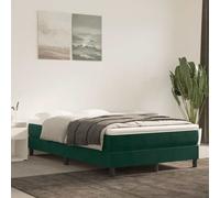 vidaXL Struttura Letto a Rete a Molle Verde Scuro 120x200 cm in Velluto