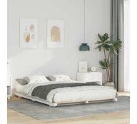 vidaXL Struttura letto a terra Bianco 150 x 200 cm