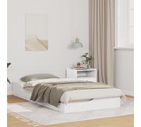 vidaXL Struttura letto a terra Bianco 75 x 190 cm