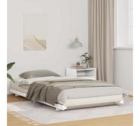 vidaXL Struttura letto a terra Bianco 90 x 200 cm