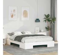vidaXL Letto bianco in legno di pino, 120 x 200 cm, stile moderno, con finitura morbida. Non è necessario boxspring. Salvaspazio e ha stoccaggio. Migliora la tua camera da letto con il suo design