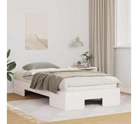 vidaXL Letto in legno di pino massello bianco, 100 x 200 cm, design moderno, forte e durevole. Finitura verniciata e consistenza morbida. Uso interno, nessun montaggio necessario. Caratteristiche di