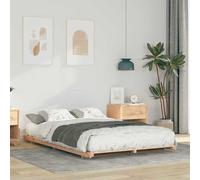 vidaXL Struttura letto a terra Marrone 140 x 190 cm