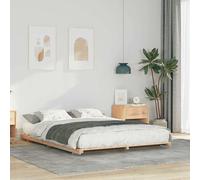 vidaXL Struttura letto a terra Marrone 140 x 220 cm