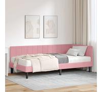 vidaXL Struttura Letto Angolare con Materasso 2 pcs Grigio Velluto