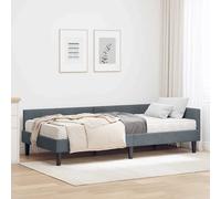vidaXL Struttura Letto Angolare con Materasso 2 pcs Grigio Velluto