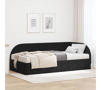 vidaXL Struttura Letto Angolare con Materasso 2 pcs Nero Velluto
