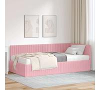 Struttura Letto Angolare con Materasso 2 pcs Grigio Velluto