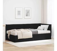 vidaXL Struttura Letto Angolare con Materasso 2 pz Verde Velluto