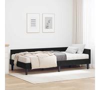 vidaXL Struttura Letto Angolare con Materasso Altro 2 pcs Nero Velluto