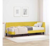 vidaXL Struttura Letto Angolare - Soluzione Moderna per Dormire, Mobili per la Camera da Letto, Materasso in Schiuma Comodo, Centro in Velluto, Design Minimalista e Setup Sofisticato