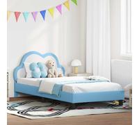 vidaXL Struttura letto bambini con testata Blu 80 x 200 cm PU