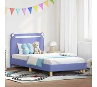 vidaXL Struttura letto bambini con testata Blu jeans 90 x 200 cm
