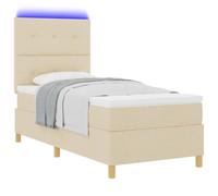 vidaXL Struttura Letto Bottoni Imbottiti Materasso e Topper per Arredo Stanza Singola Indoor Elegante Costruzione in Legno di Pino Inclusa Contemporanea
