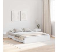 vidaXL Struttura letto con contenitore Bianco 140 x 190 cm