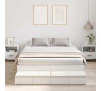 vidaXL Struttura letto con contenitore con cassetto Bianco 160 cm