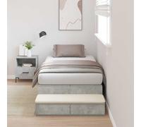 vidaXL Struttura letto con contenitore con cassetto Grigio cemento