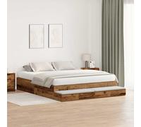 vidaXL Struttura letto con contenitore con cassetto Legno vecchio