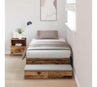 vidaXL Struttura letto con contenitore con cassetto Legno vecchio