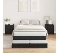 vidaXL Struttura letto con contenitore con cassetto Rovere nero