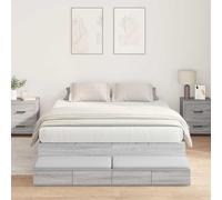 vidaXL Struttura Letto con Contenitore Grigia Sonoma 150x200 cm