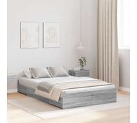 vidaXL Struttura letto con contenitore Grigio sonoma 120 x 190 cm