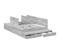 vidaXL Struttura Letto con Contenitore Grigia Sonoma 150x200 cm