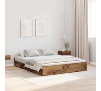 vidaXL Struttura letto con contenitore Legno vecchio 150 x 200 cm