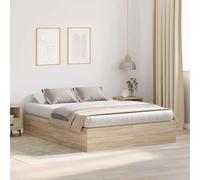 Struttura letto con contenitore Rovere Sonoma 140 x 190 cm