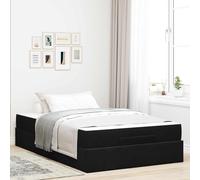 Struttura letto con materasso 2 pcs Nero Velluto