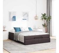 vidaXL Struttura letto con materasso 2 pz Tanno Tessuto