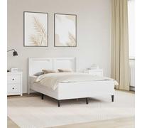 vidaXL Struttura letto con materasso Bianco 120 x 190 cm Similpelle, Letto Moderno, Mobili Eleganti per la Camera, Riposo Comodo in un Rifugio Stile