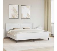 vidaXL Struttura letto con materasso bianco 180 x 200 cm, struttura letto moderno, mobile elegante, rifugio per dormire, design accogliente per un riposo rivitalizzante