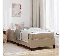vidaXL Struttura letto con materasso Cappuccino 90 x 200 cm